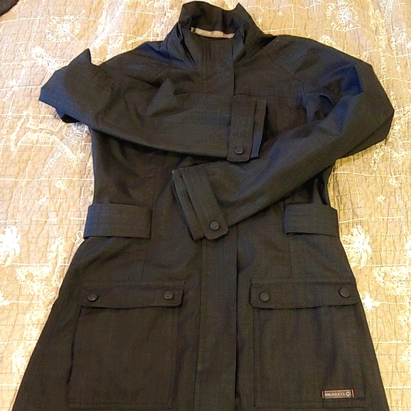 Merrell Stylish Long Windbreaker Trench Coat - Picture 7 of 7
